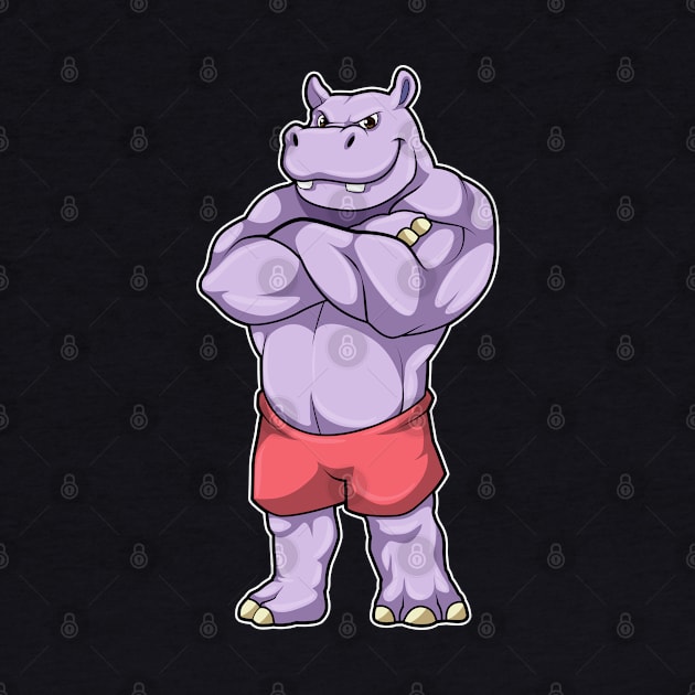 Hippo as Bodybuilder extreme by Markus Schnabel